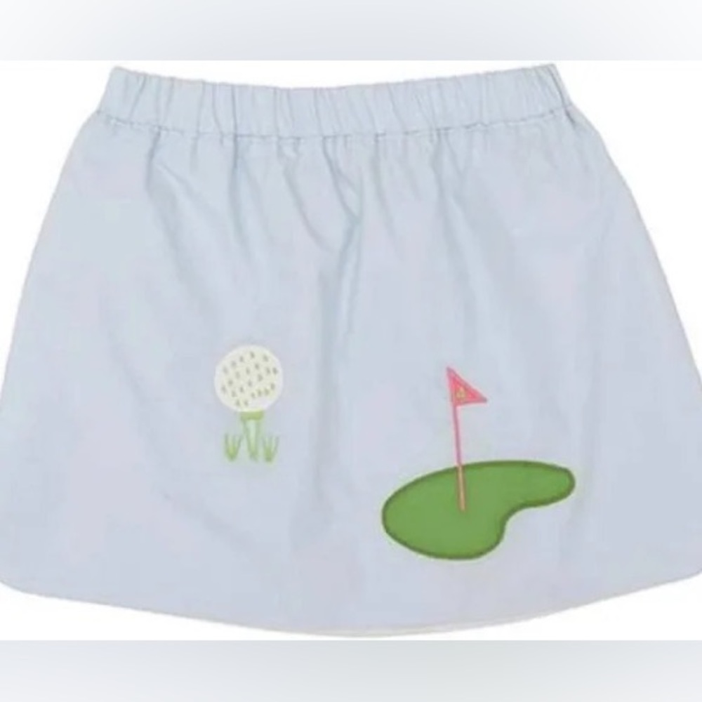 TBBC The Beaufort Bonnet Company Girls Light Blue Golf Skirt NWOT Size 10 CUTE